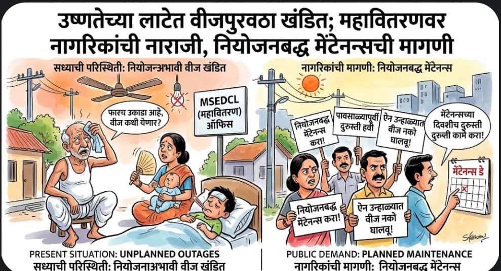 कडक उन्हात वीज खंडितीचा फटका; महावितरणच्या नियोजनावर प्रश्नचिन्ह
