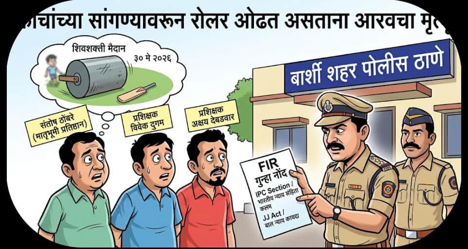 “कोचांच्या सांगण्यावरून रोलर ओढत असताना आरवचा मृत्यू”; वडिलांच्या फिर्यादीवरून आयोजक व प्रशिक्षकांविरुद्ध गुन्हा